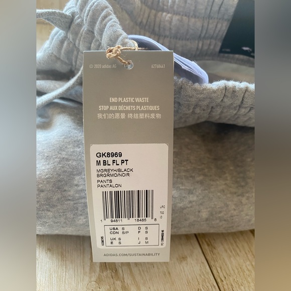 NWT adidas Mens Tapered Cuff Fleece Pant - Picture 5 of 12